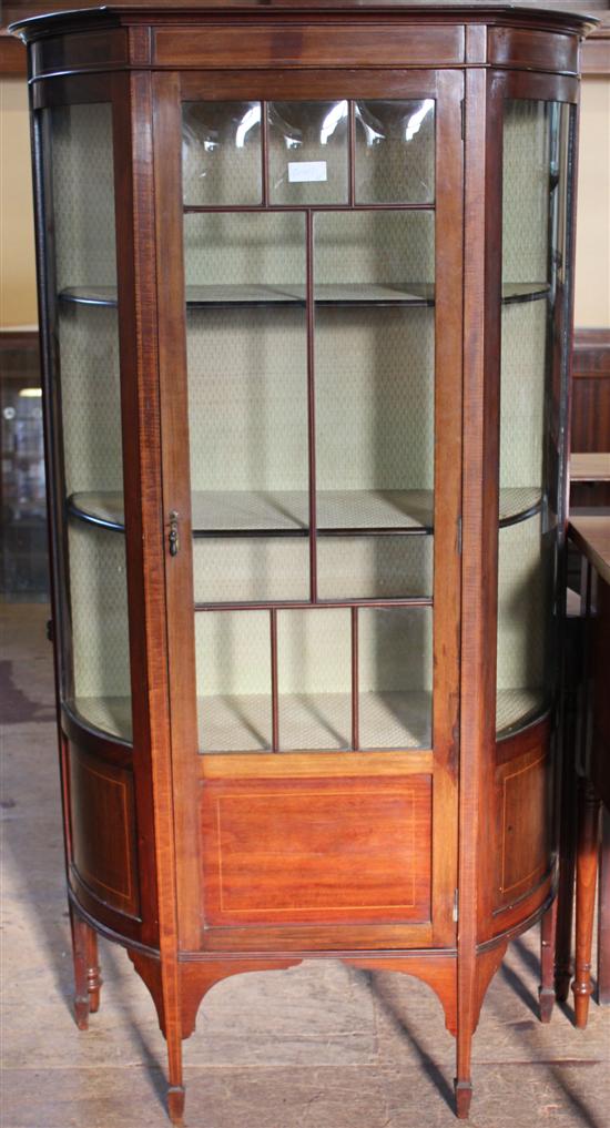 Inlaid Edwardian display cabinet